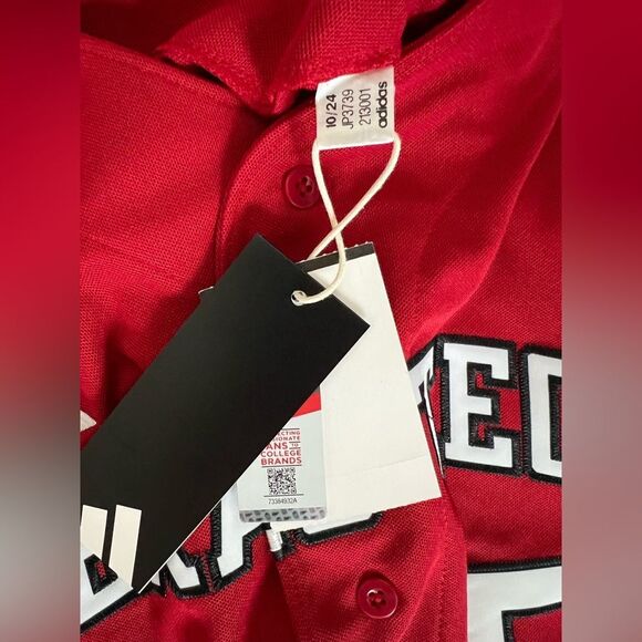 Adidas Texas Tech Patrick Mahomes Red Baseball Jersey Red Raiders - Picture 5 of 7